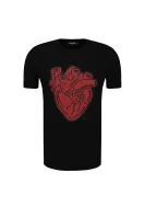 t-shirt heart Dsquared2 	črna	