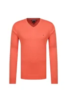 pulover | regular fit | z dodatkom svile Tommy Hilfiger 	oranžna	
