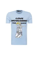t-shirt Love Moschino 	svetlo modra barva	