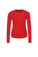 pulover sable | slim fit CALVIN KLEIN JEANS 	rdeča	