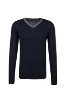 wełniany pulover Lagerfeld 	temno modra	