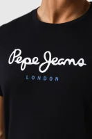 majica eggo | regular fit Pepe Jeans London 	črna	