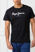 majica eggo | regular fit Pepe Jeans London 	črna	