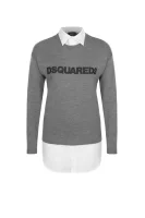 wełniany pulover Dsquared2 	siva	