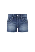 kratke hlače ripple | low waist | slim fit Pepe Jeans London 	modra	