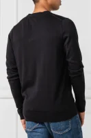 pulover core | regular fit | z dodatkom svile Tommy Hilfiger 	črna	