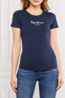 majica new virginia | slim fit Pepe Jeans London 	temno modra	