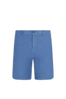 lniane kratke hlače siman2-shorts-d | tapered BOSS ORANGE 	modra	
