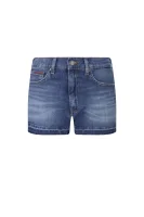 kratke hlače hotpant | slim fit | denim Tommy Jeans 	temno modra	