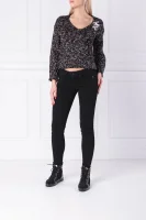 pulover | loose fit GUESS 	črna	