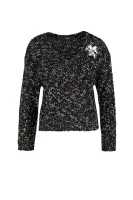 pulover | loose fit GUESS 	črna	