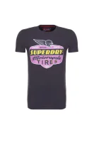 t-shirt reworked classic Superdry 	vijolična	