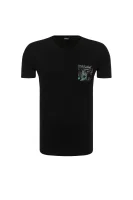 t-shirt bmowt-parsen-s | slim fit Diesel 	črna	