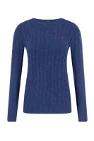 wełniany pulover julianna | regular fit POLO RALPH LAUREN 	modra	