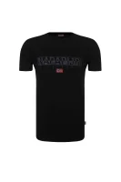 t-shirt sapriol | regular fit Napapijri 	črna	
