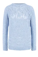pulover gaenoir | regular fit | z dodatkom volne GUESS 	svetlo modra barva	