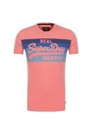 t-shirt vintage logo cali stripe | slim fit Superdry 	roza	