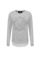jopica embroidered pleated back sweat Karl Lagerfeld 	pepelnata	
