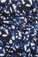 Obleka DOC Plus size | z dodatkom lana Persona by Marina Rinaldi 	temno modra	