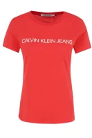 t-shirt institutional logo | regular fit CALVIN KLEIN JEANS 	rdeča	