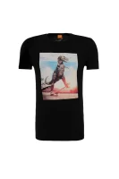 t-shirt tintype4 BOSS ORANGE 	črna	