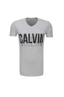 t-shirt taped CALVIN KLEIN JEANS 	pepelnata	