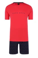 pižama relax short set | relaxed fit BOSS BLACK 	rdeča	