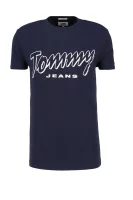 t-shirt tjm summer script | regular fit Tommy Jeans 	temno modra	
