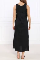 Lanena obleka DKNY 	črna	