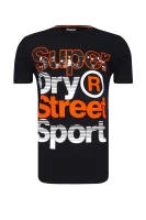 t-shirt street sports | slim fit Superdry 	črna	