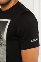 t-shirt | regular fit Z Zegna 	črna	