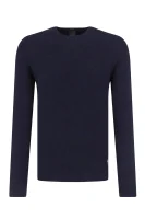 pulover erec | slim fit | z dodatkom volne BOSS BLACK 	temno modra	