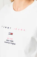majica | regular fit Tommy Jeans 	bela	