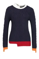 pulover | slim fit | z dodatkom volne Armani Exchange 	temno modra	