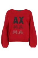 pulover | regular fit Armani Exchange 	rdeča	