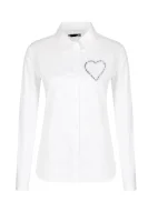 majica | slim fit Love Moschino 	bela	