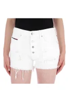 kratke hlače hotpant | regular fit | mid waist Tommy Jeans 	bela	