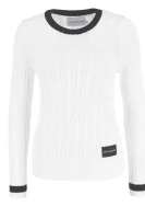 pulover contrast | slim fit CALVIN KLEIN JEANS 	bela	