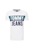 t-shirt colorblock Tommy Jeans 	bela	