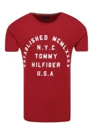 t-shirt stamp logo tee | regular fit Tommy Hilfiger 	rdeča	