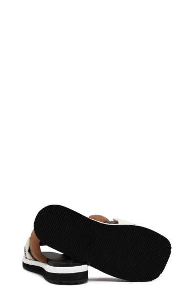 Natikači Allie Braid Slide-MN | z dodatkom usnja BOSS BLACK 	črna	