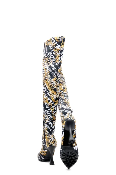 Škornji z visoko peto Versace Jeans Couture 	večbarvna	