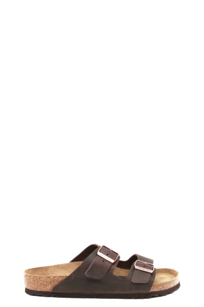 usnjeni natikači arizona Birkenstock 	rjava	