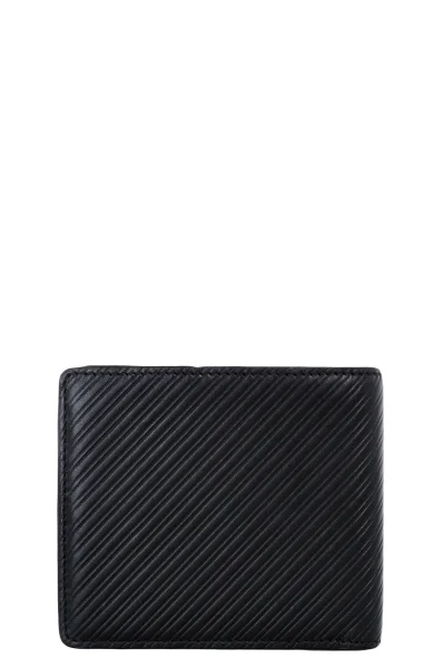 Usnjeno krilo denarnica + etui za kartice BOSS BLACK 	črna	