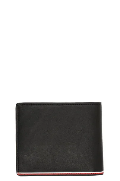 Usnjeno krilo denarnica Tommy Hilfiger 	črna	