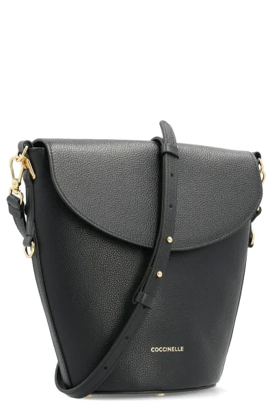Usnjena naramna torba Diana Coccinelle 	črna	