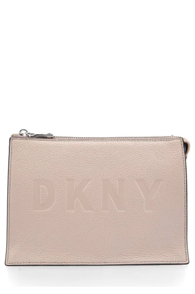 skórzana naramna torba commuter DKNY 	nude	