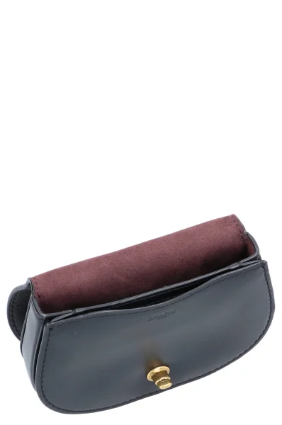 skórzana torbica za okoli pasu nerka/naramna torba saddle Coach 	črna	