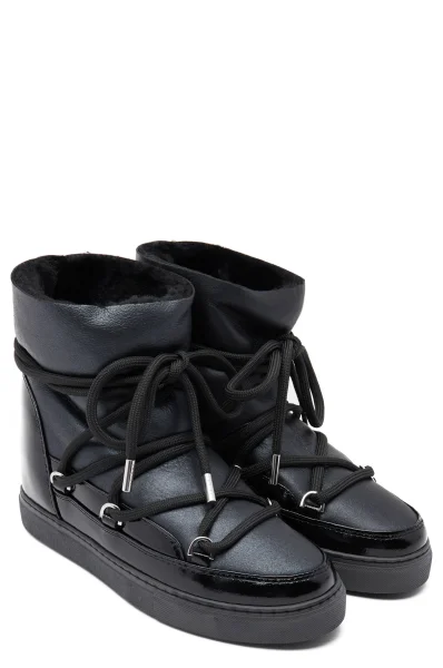 Usnjeni zimski čevlji | z dodatkom volne INUIKII 	črna	