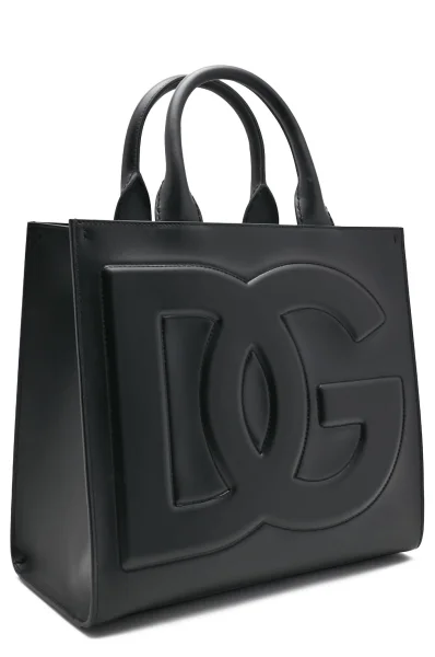 Usnjeno krilo kovček DG Logo Bag Dolce & Gabbana 	črna	